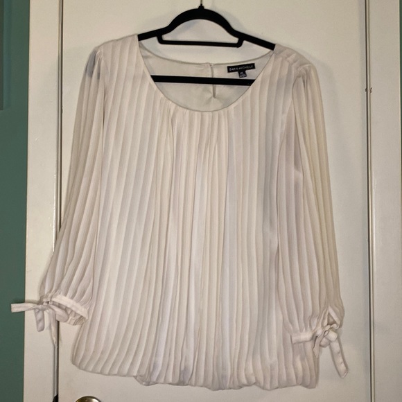 Sheer Cream Blouse - Picture 1 of 6